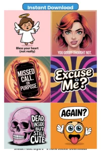 Bold attitude stickers for iPhone use