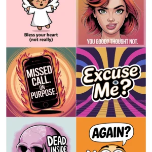 Sassy Text Energy – 20 Funny Digital Stickers for iPhone Messages