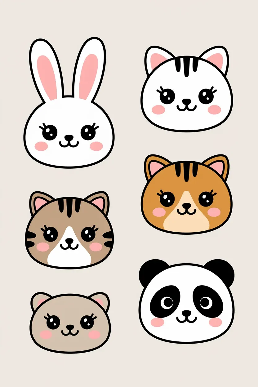 kawaii iphone wallpaper, cute animal iphone backgrounds, critter face wallpapers, kawaii digital download, pastel iphone wallpaper, cute iphone lockscreen, iphone kawaii theme, animal face wallpaper pack, girly iphone background, minimal kawaii wallpapers_1