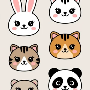 kawaii iphone wallpaper, cute animal iphone backgrounds, critter face wallpapers, kawaii digital download, pastel iphone wallpaper, cute iphone lockscreen, iphone kawaii theme, animal face wallpaper pack, girly iphone background, minimal kawaii wallpapers_2