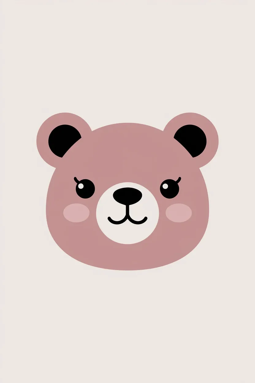 pastel kawaii animal face wallpapers for iPhone with cute critters like bears frogs and bunnies_1
