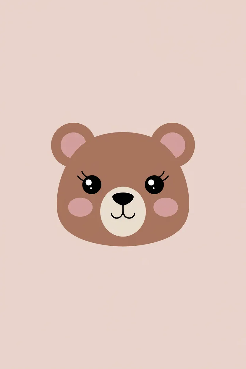 cozy kawaii animal face iphone wallpapers with sleepy critters in soft pastel colors for digital download_1
