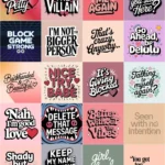 Certified Petty iPhone Stickers, astel comeback stickers, petty iphone bundle, sarcastic digital pack, aesthetic block phrases_1
