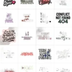 Drama Free Zone iphonestickers, calm text stickers, aesthetic mood bundle, no drama sticker pack, digital soft sass set_1