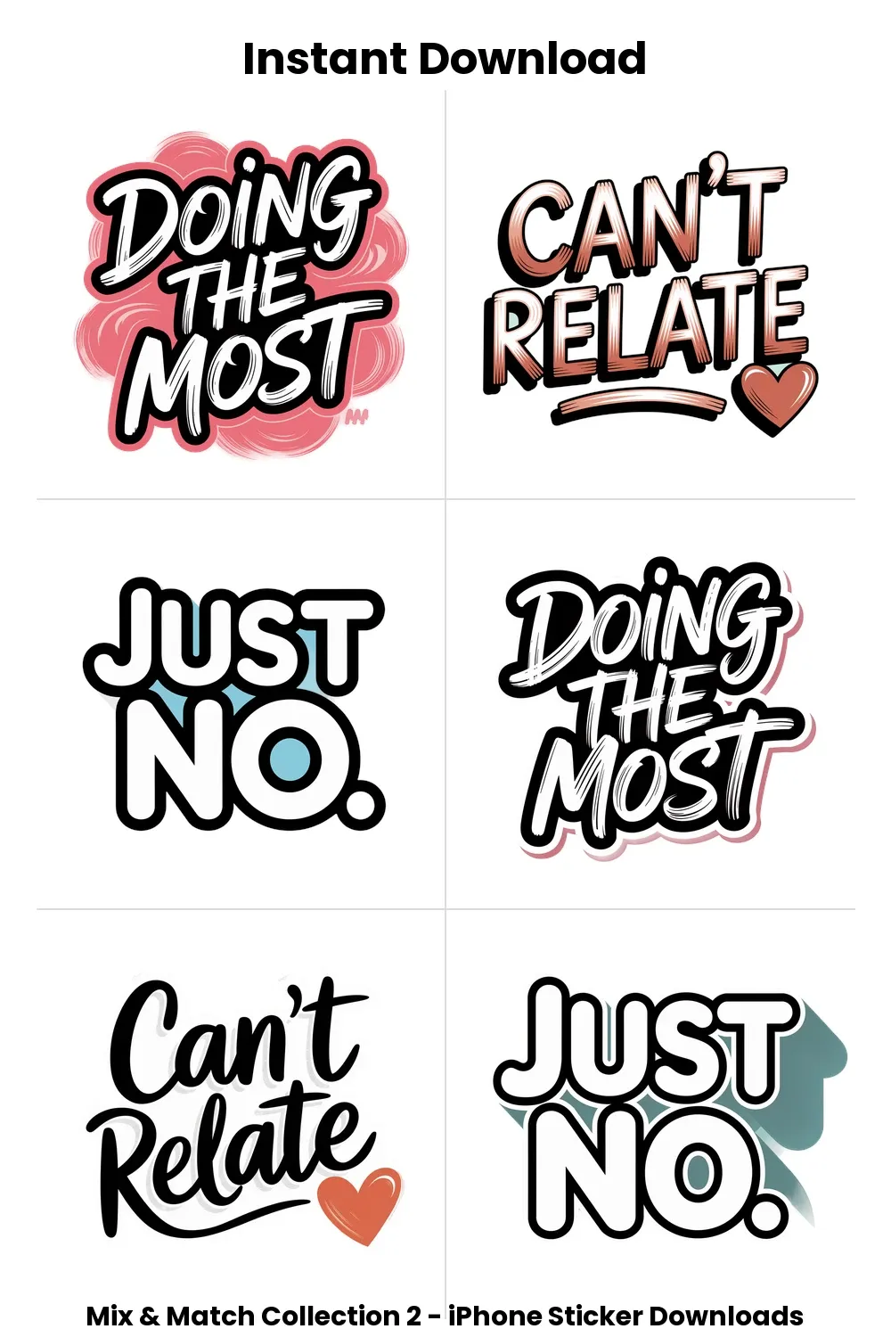 Mood Bubble Bundle iphone stickers_1