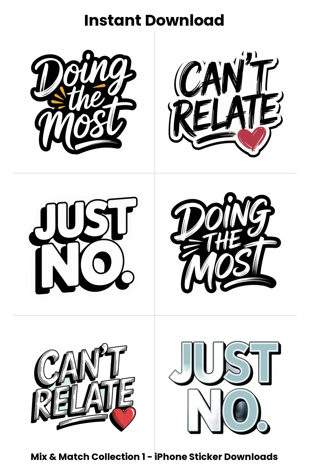 Mood Bubble Bundle iphone stickers_1