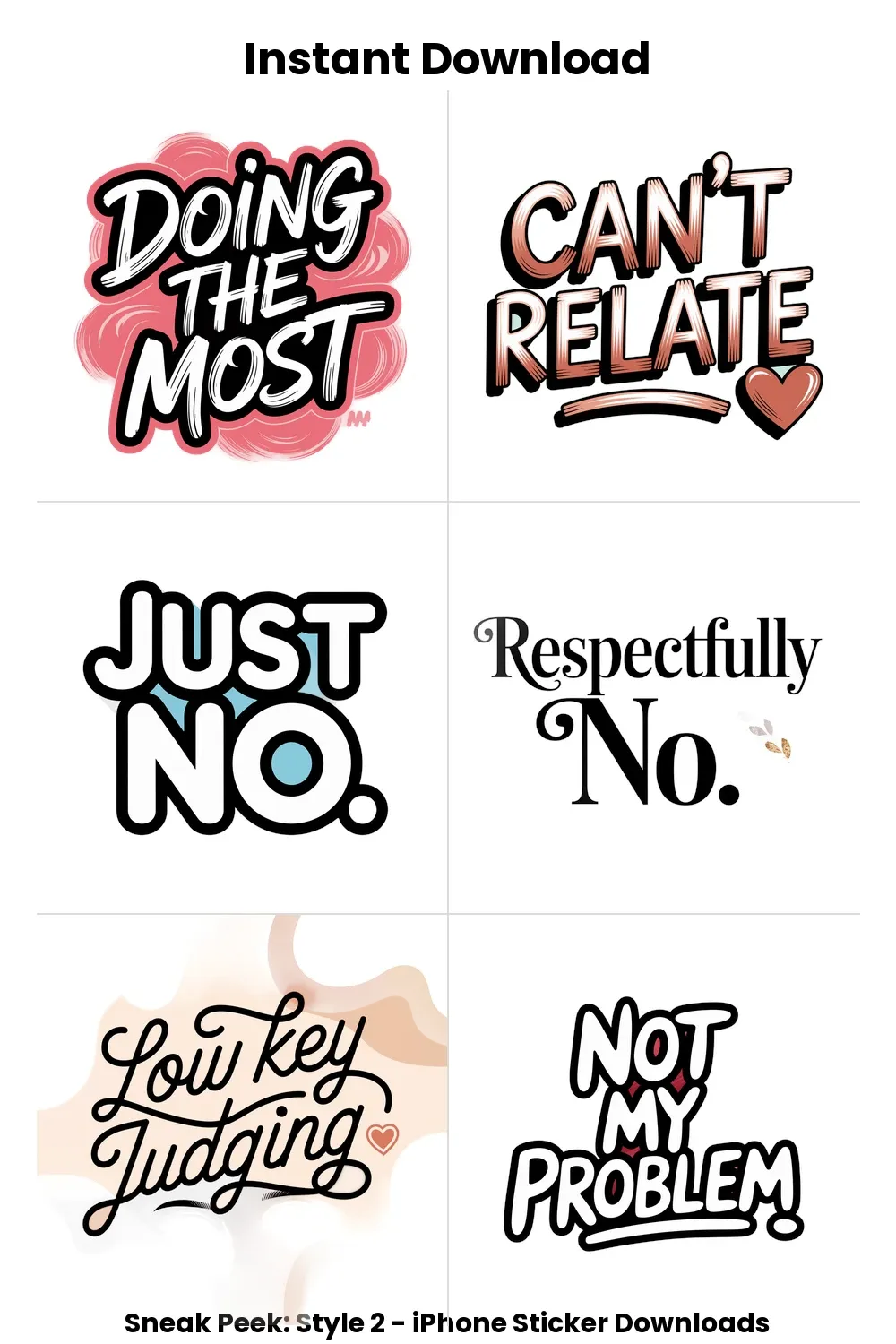 Mood Bubble Bundle iphone stickers_1