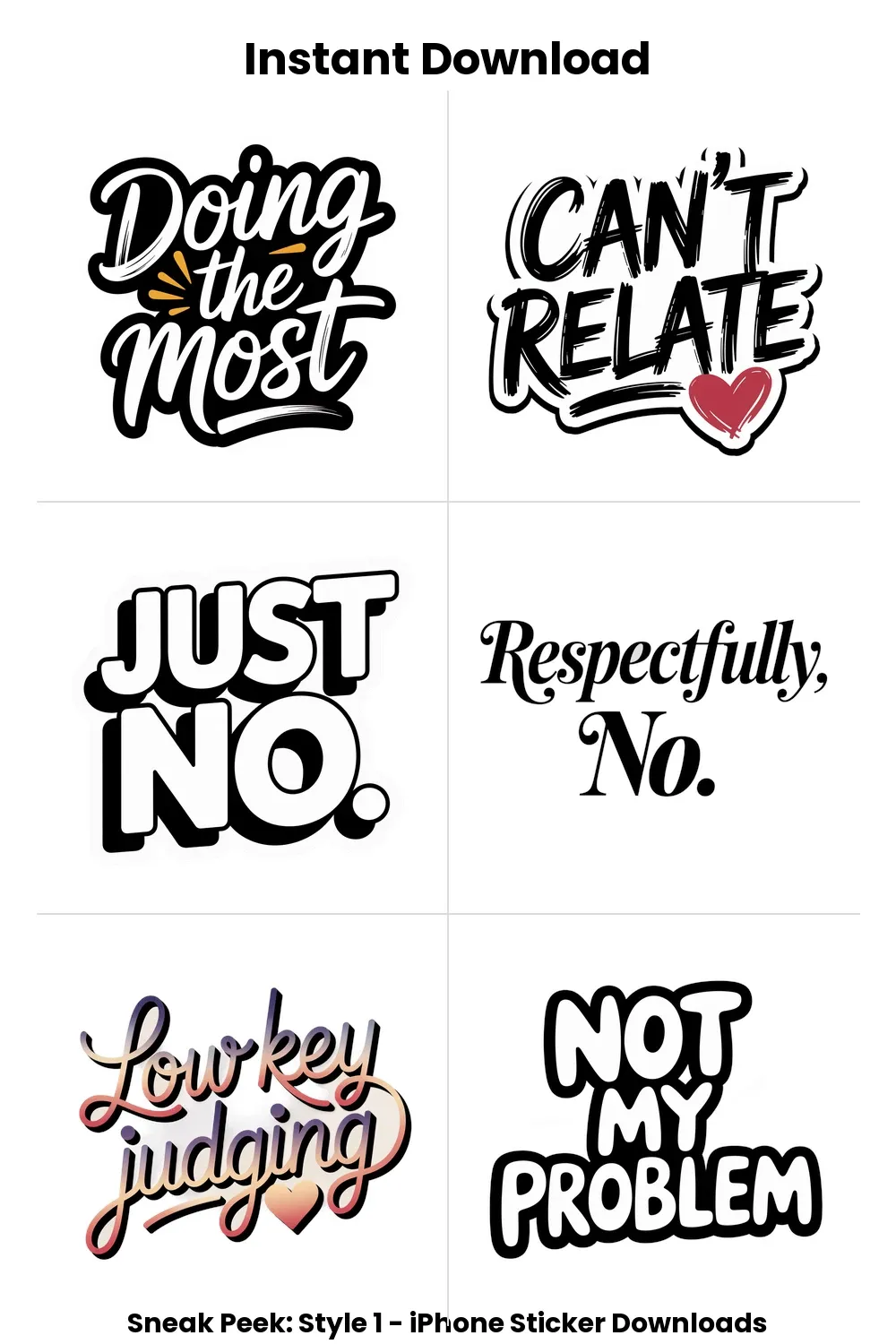 Mood Bubble Bundle iphone stickers_1