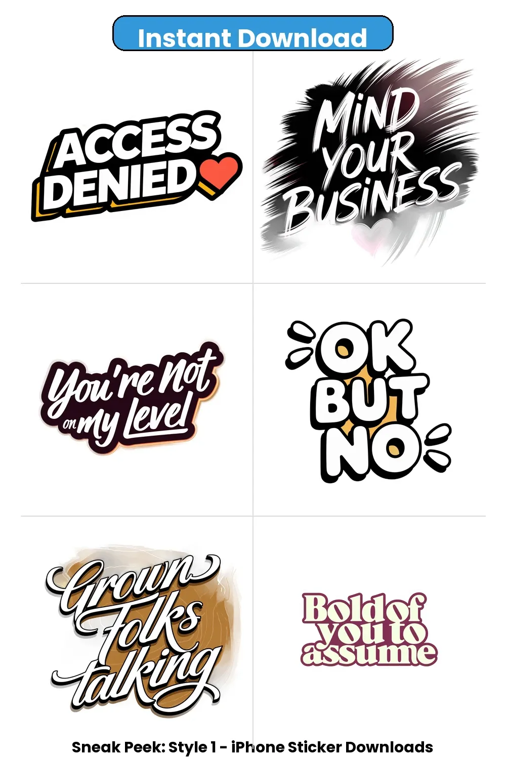 Sassy AF iPhone Stickers download_1