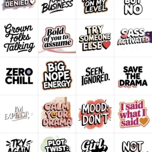 Sassy AF iPhone Stickers download_1