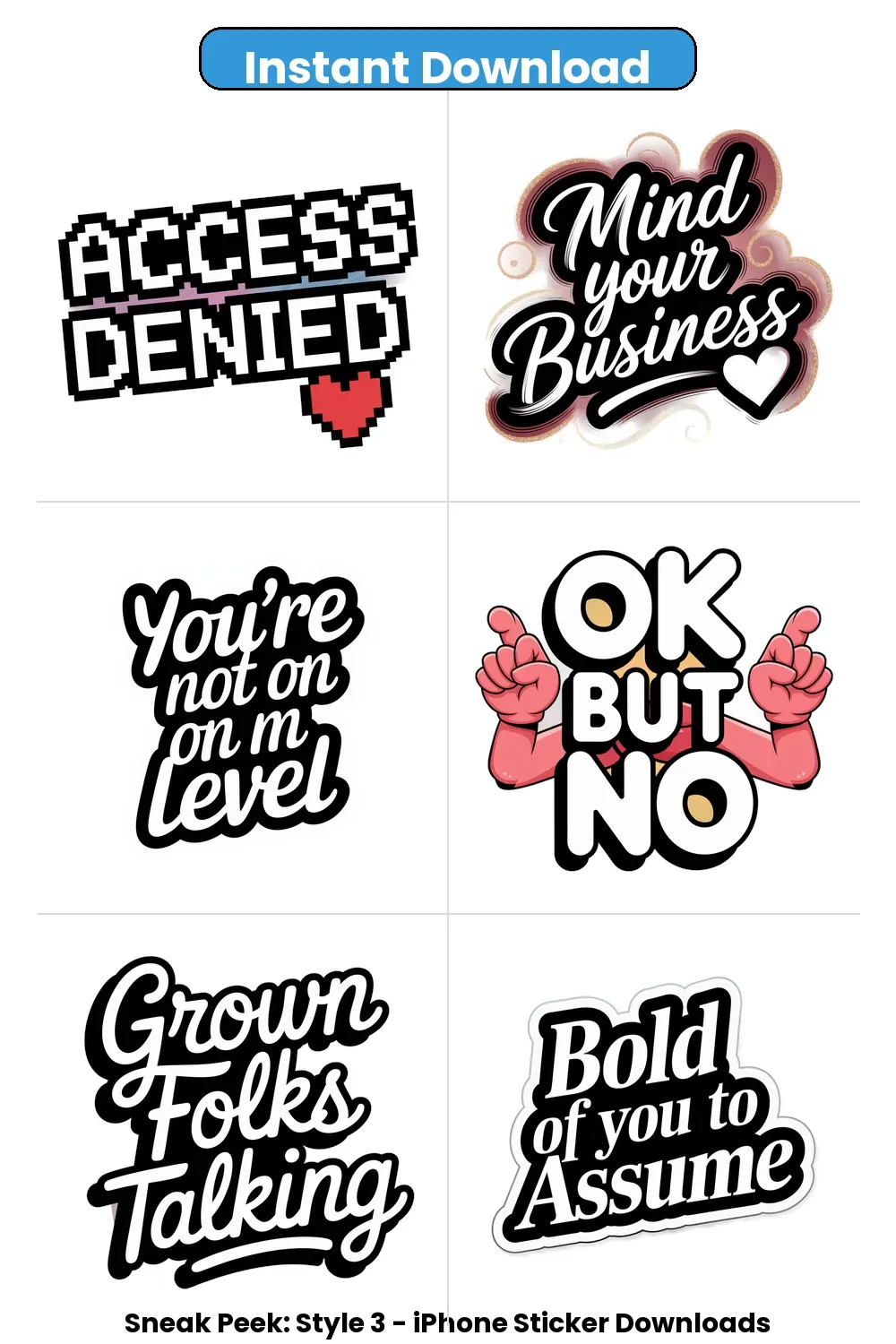 Sassy AF iPhone Stickers download_1