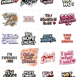 Sassy AF iPhone Stickers download_2