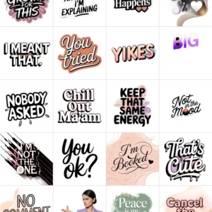 sassy iphone stickers, petty digital download, funny imessage replies, bold aesthetic png_2