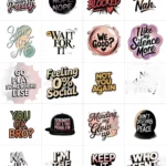 pastel iphone stickers, bold aesthetic text, digital girl sticker set, savage planner pack_1