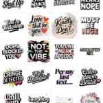 sarcastic iphone stickers, aesthetic mood quotes, digital sass pack, savage girl bundle_1
