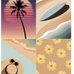 summer iphone wallpaper, aesthetic summer phone background, beach vibe wallpapers, pastel iphone wallpaper, tropical phone aesthetic, summer aesthetic iPhone pack, sun and sand wallpapers_1